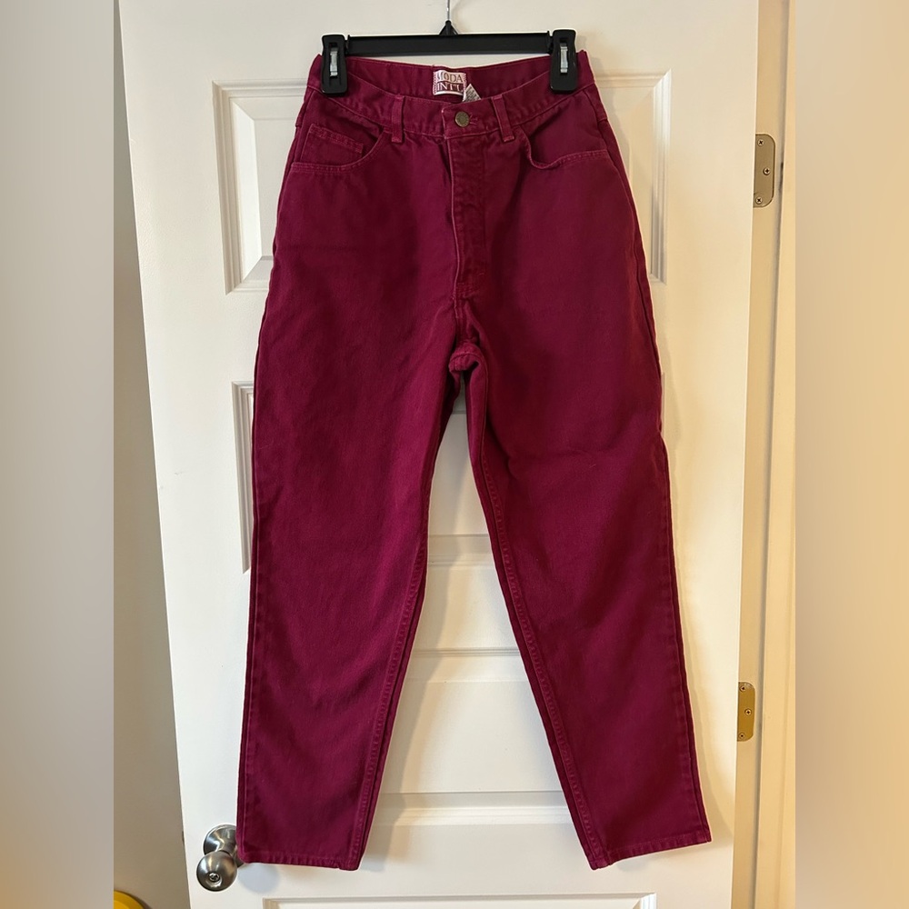 Moda International Burgundy Jeans